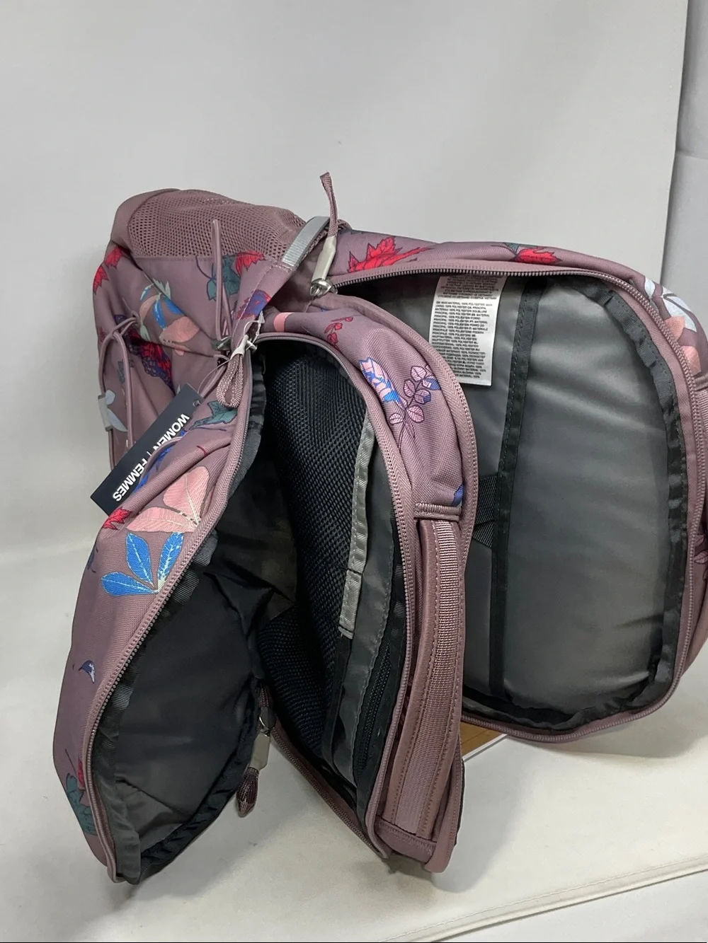 The North Face Jester Backpack in Fawn Grey Multicolor Butterfly & Leaf Print